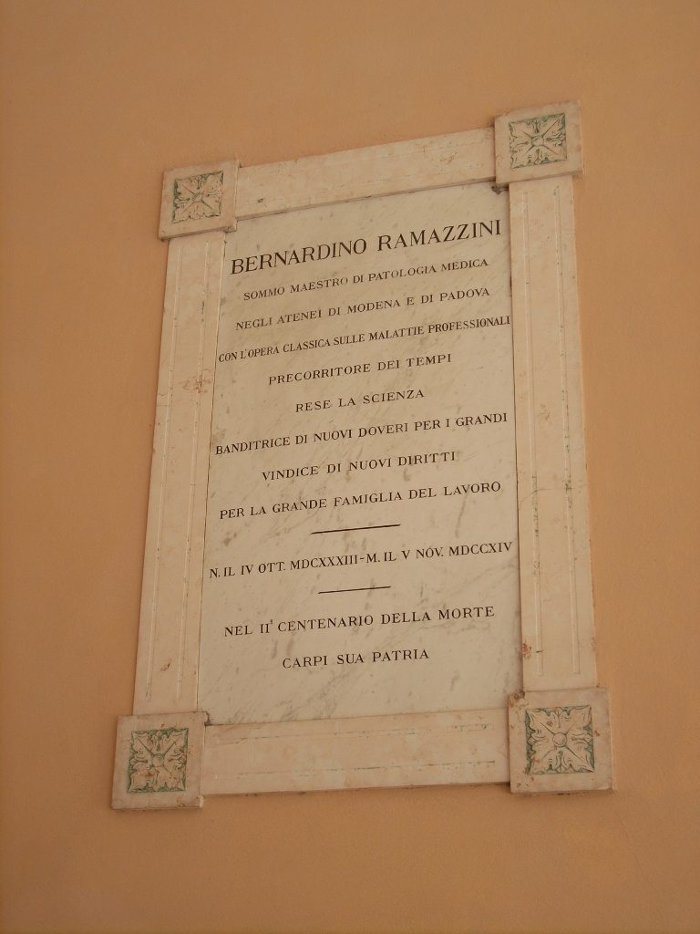 Bernardino Ramazzini Memorial Tablet